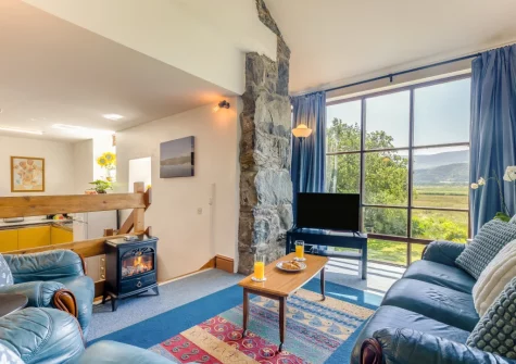 The living area at Sounds of the Brook, Llanelltyd