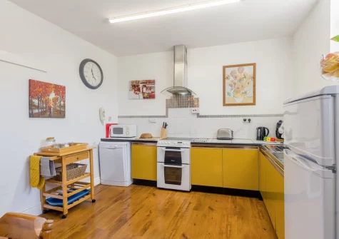 The kitchen at Sounds of the Brook, Llanelltyd