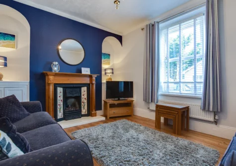 The living room at South Beach Cottage, Tenby