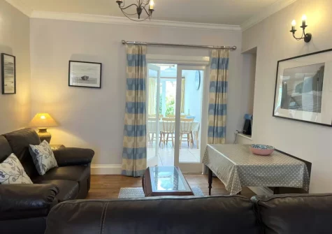 The living room at South Seas, Tenby