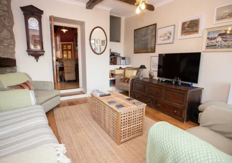 The living room at Sparta Cottage, Tenby