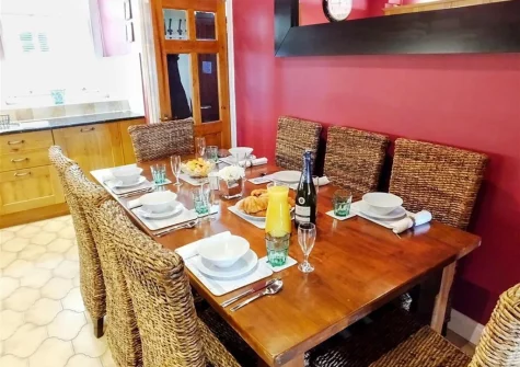 The dining area at Sparta Cottage, Tenby
