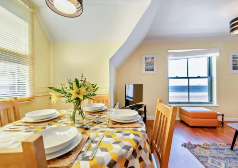 The dining area at St Brides Bay Sea View, Broad Haven