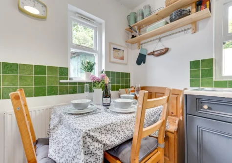 The dining area at St. Brides Cottage, Saundersfoot