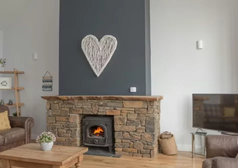 The living area at Stella Maris, Freshwater East