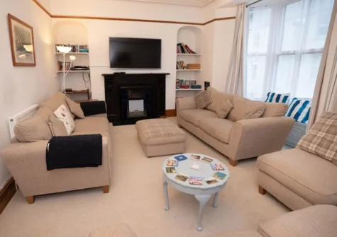 The living room at Stella Maris, Tenby