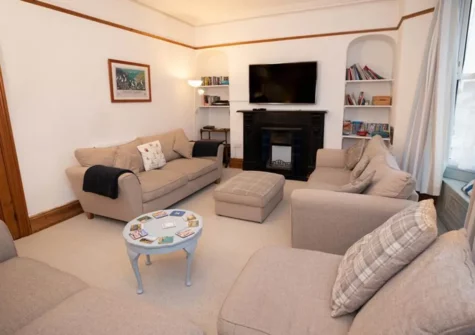The living room at Stella Maris, Tenby