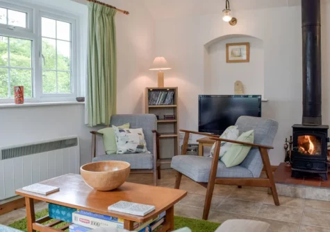 The living area at Stoneyford Cottage, Narberth