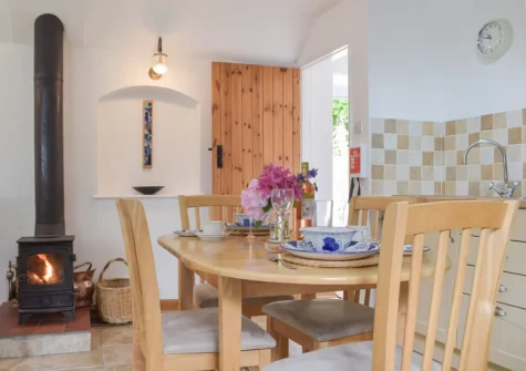 The dining area at Stoneyford Cottage, Narberth