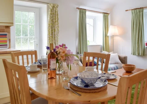 The dining area at Stoneyford Cottage, Narberth