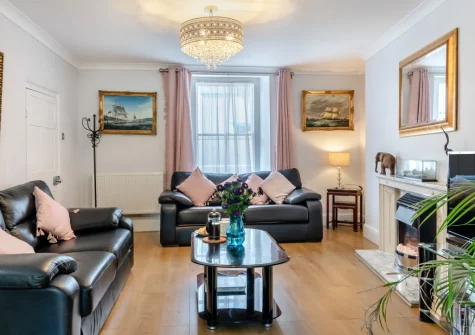 The living room at Stretton House, Tenby