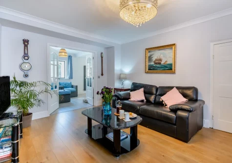 The living room at Stretton House, Tenby