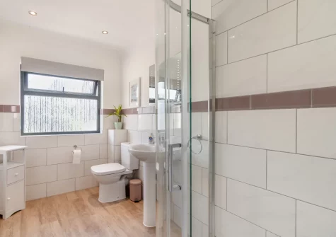 Bedroom #1 en-suite shower room at Stretton House, Tenby