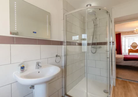 Bedroom #1 en-suite shower room at Stretton House, Tenby