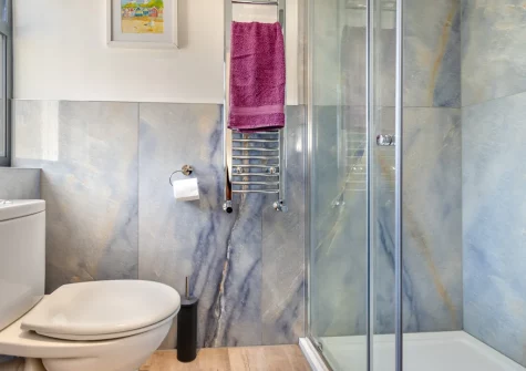 Bedroom #2 en-suite shower room at Stretton House, Tenby