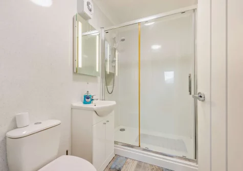 The shower room at Summer Breeze, Saundersfoot