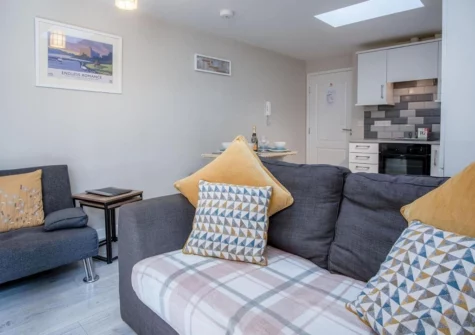 The living area at Sunflower Apartment, Redberth