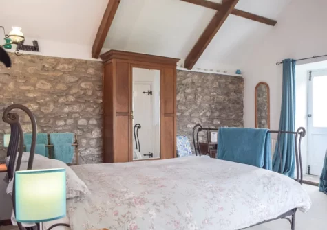 Bedroom #1 at Swallow Lodge at Upper Farms Barns, Mathry