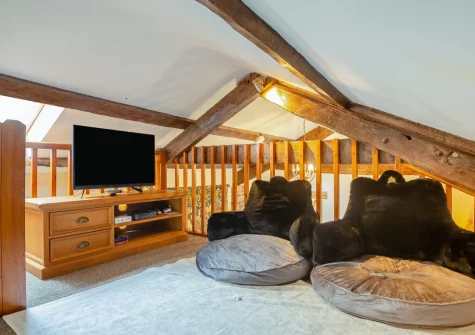 The mezzanine, ideal for children, at Tal-Y-Waun, Capel Curig