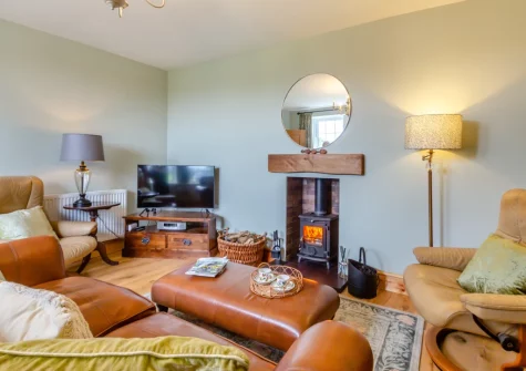 The living room at Talafon, Pencaenewydd