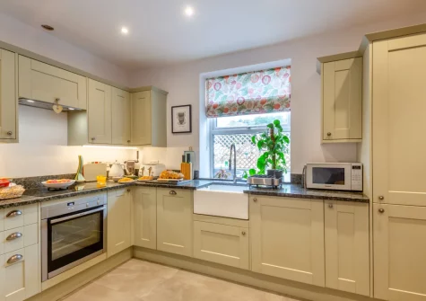 The kitchen at Talafon, Pencaenewydd
