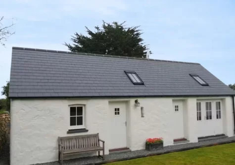 The patio, outdoor sitting area & garden at Tan Y Bryn Y Beudy, Cwm-Yr-Eglwys