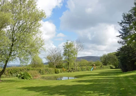 Large shared gardens around Tan Y Bryn allow you to enjoy the pond, picnicking under trees or playing games