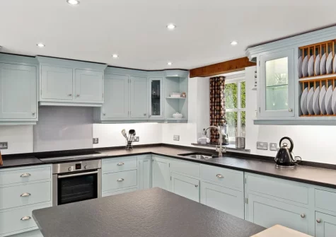 The kitchen at Temple Barn, Square and Compass