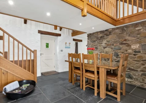 The dining area at Temple Barn, Square and Compass