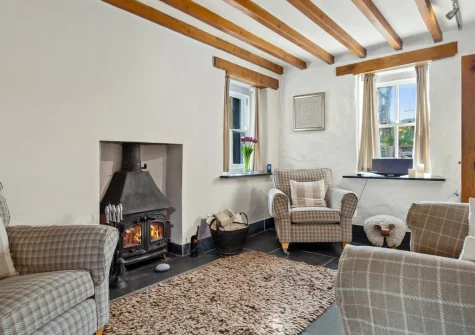 The cozy snug at Temple House, Square and Compass