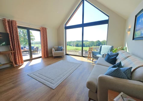 The living room at The Barn at Arnold's Hill Farm, Slebech