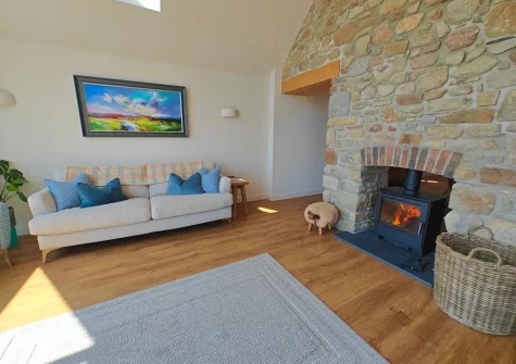The living room at The Barn at Arnold's Hill Farm, Slebech