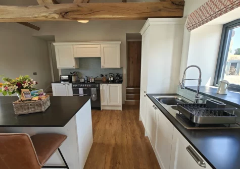 The kitchen at The Barn at Arnold's Hill Farm, Slebech