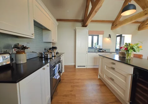 The kitchen at The Barn at Arnold's Hill Farm, Slebech