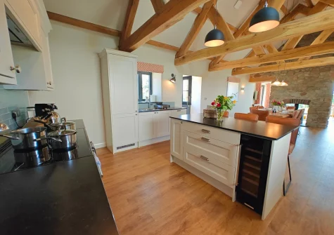 The kitchen at The Barn at Arnold's Hill Farm, Slebech