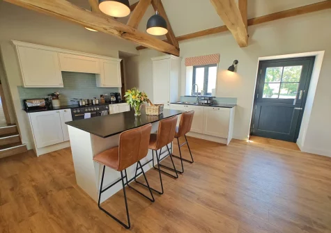 The kitchen at The Barn at Arnold's Hill Farm, Slebech