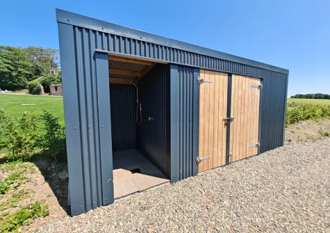 The large store, for storing any equipment you may bring, at The Barn at Arnold's Hill Farm, Slebech