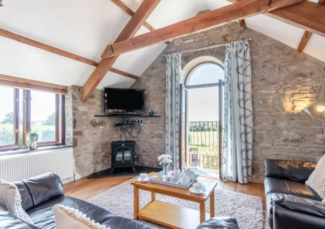 The living area at The Barn, Haverfordwest