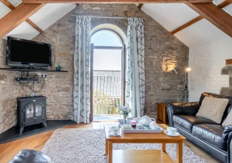 The living area at The Barn, Haverfordwest
