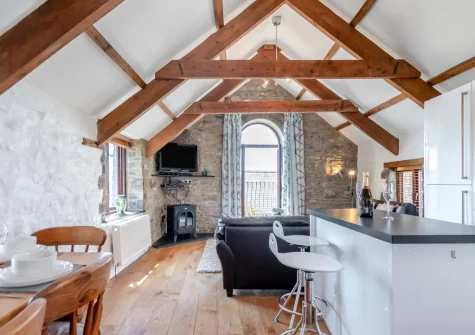The kitchen & dining area at The Barn, Haverfordwest