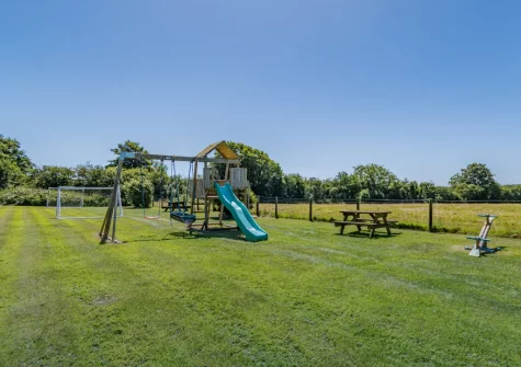 The shared children's play area at The Barn, Haverfordwest