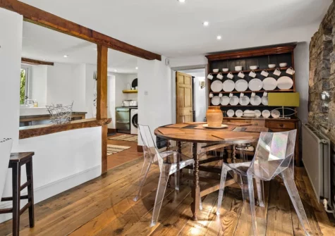 The dining area at The Barn, Llanddewi Velfrey