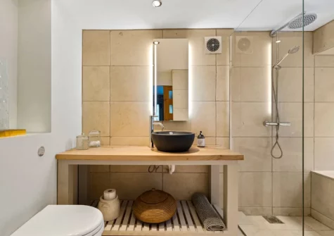 Bedroom #1 en-suite shower room at The Barn, Llanddewi Velfrey