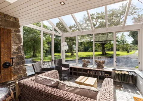 The conservtory at The Barn, Llanddewi Velfrey