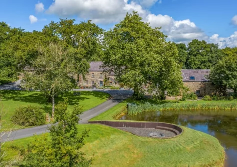 The fire pit & garden at The Barn, Llanddewi Velfrey