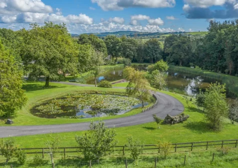The large scenic garden at The Barn, Llanddewi Velfrey