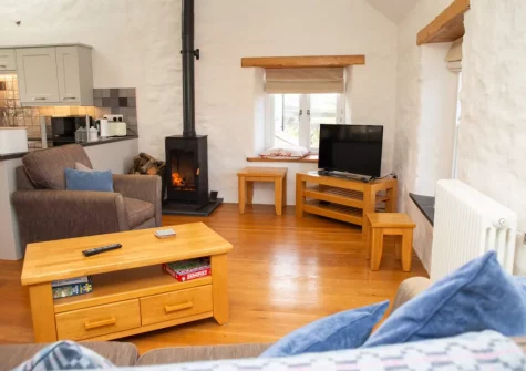 The living area at The Croft, LLanrhian