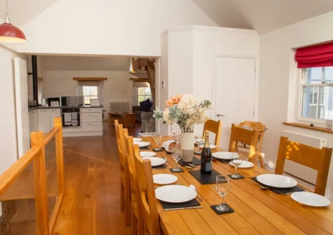 The dining area at The Croft, LLanrhian