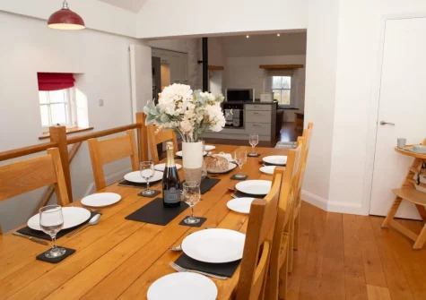 The dining area at The Croft, LLanrhian