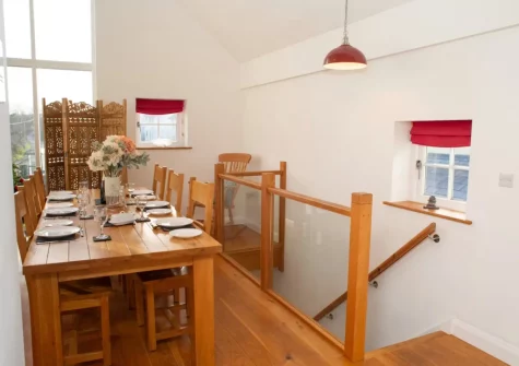 The dining area at The Croft, LLanrhian